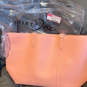 Thirty-One Peach Tote Bag